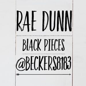 RAE DUNN BLACK PIECES
